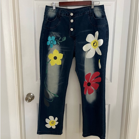 FLOWER POWER JEANS - Picture 2 of 15